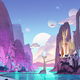 The lush, purple world of She-Ra.